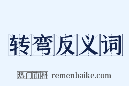 转弯反义词是什么意思的图片